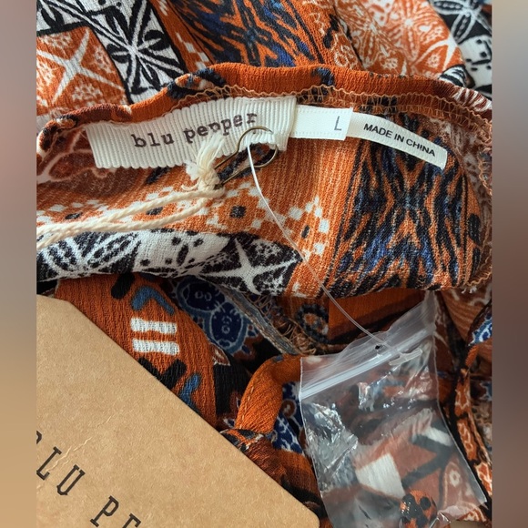 🆕Blu Pepper Patchwork Criss Cross Back Maxi Sundress S🆕 - Picture 8 of 14